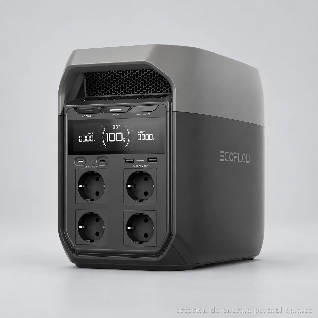 EcoFlow DELTA 3, fotografía de producto en estudio